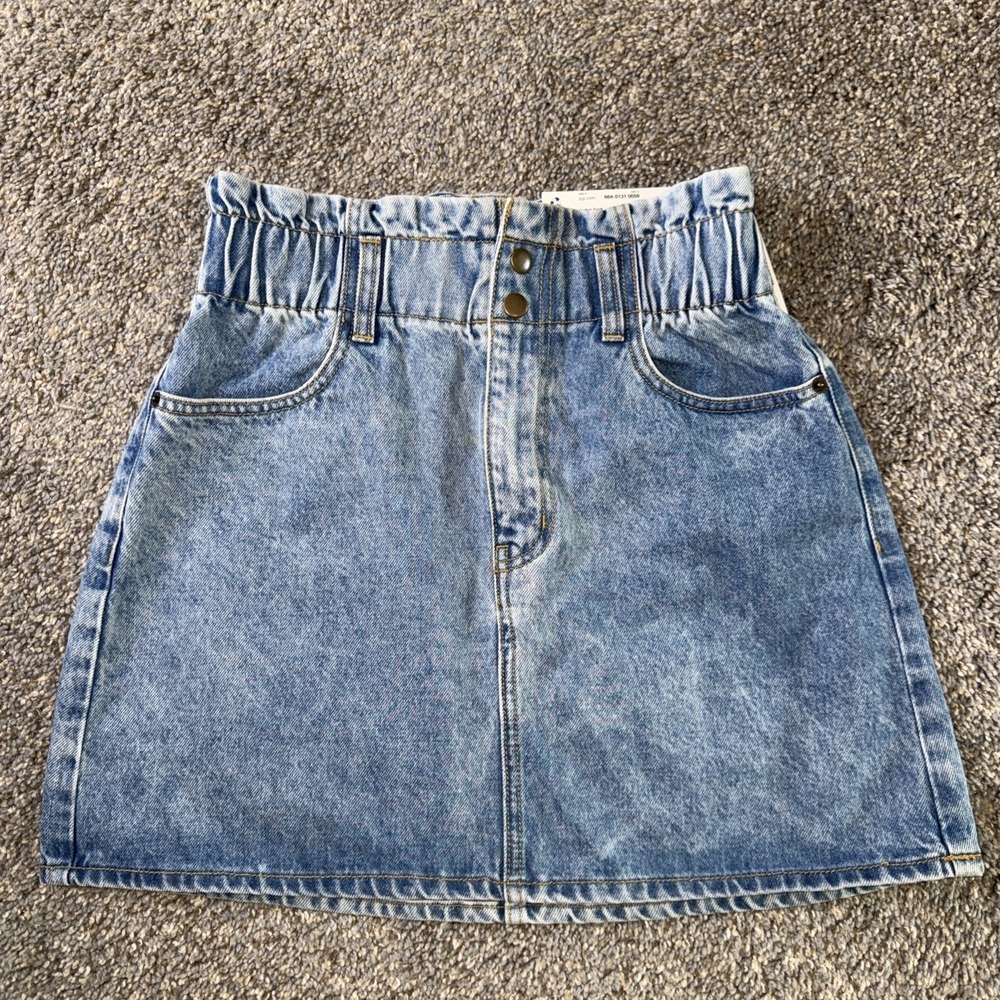 Arizona Jeans Co. Denim‎ Mini Skirt Zip & Button Size 5 E0054